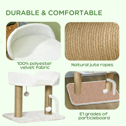 Arbre à chat compact avec griffoirs en jute