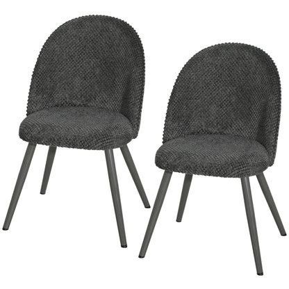 Chaises de salle à manger velours ensemble de 2
