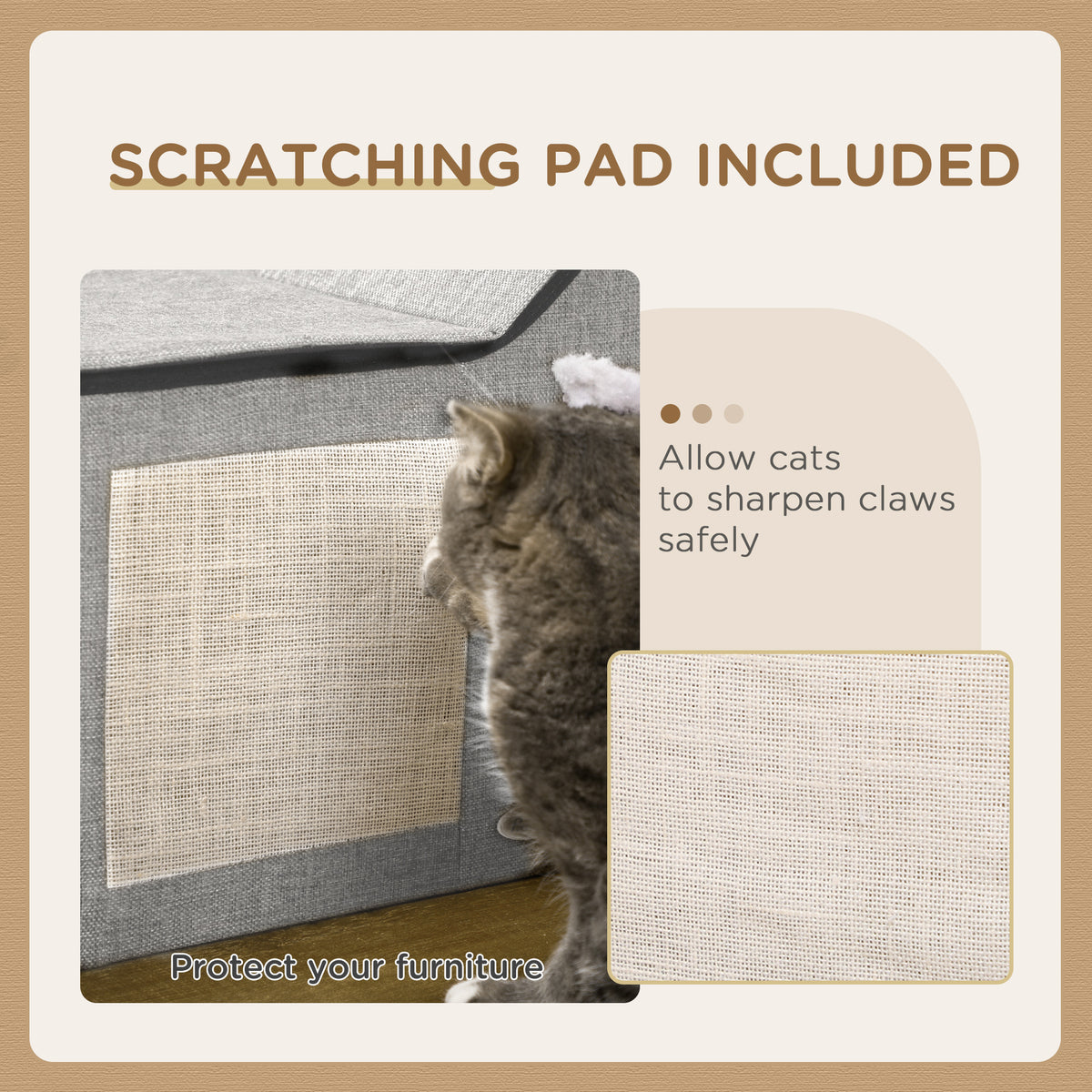 Lit cabane pour chat multi-fonctions
