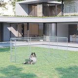 Enclos exterieur pour chien en acier galvanise