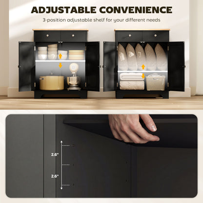Buffet de cuisine avec tiroirs et étagère ajustable