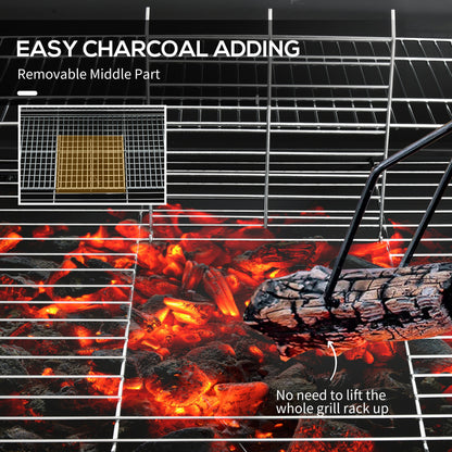 BBQ fumoir charbon 420 po² avec roues