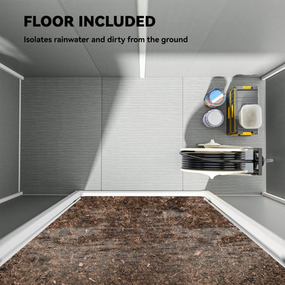 Remise de rangement résine 238 cm avec plancher