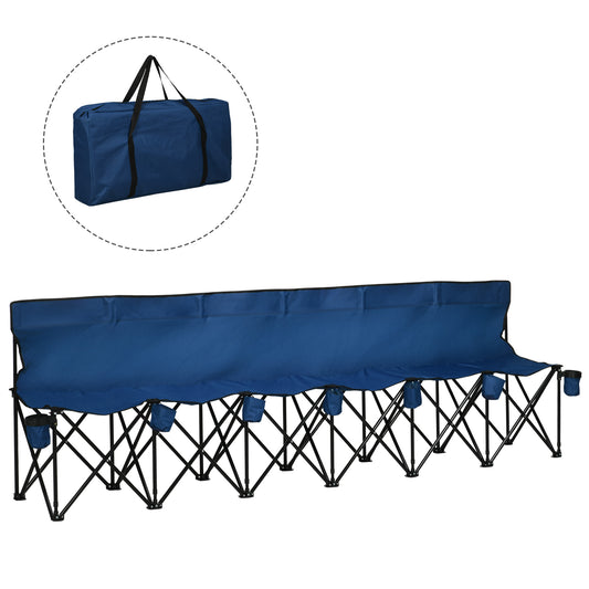 Chaise pliante 6 places avec porte-gobelets et étui