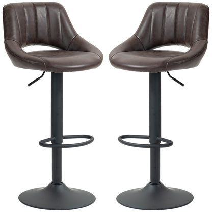 Ensemble de 2 tabourets de bar pivotants ajustables