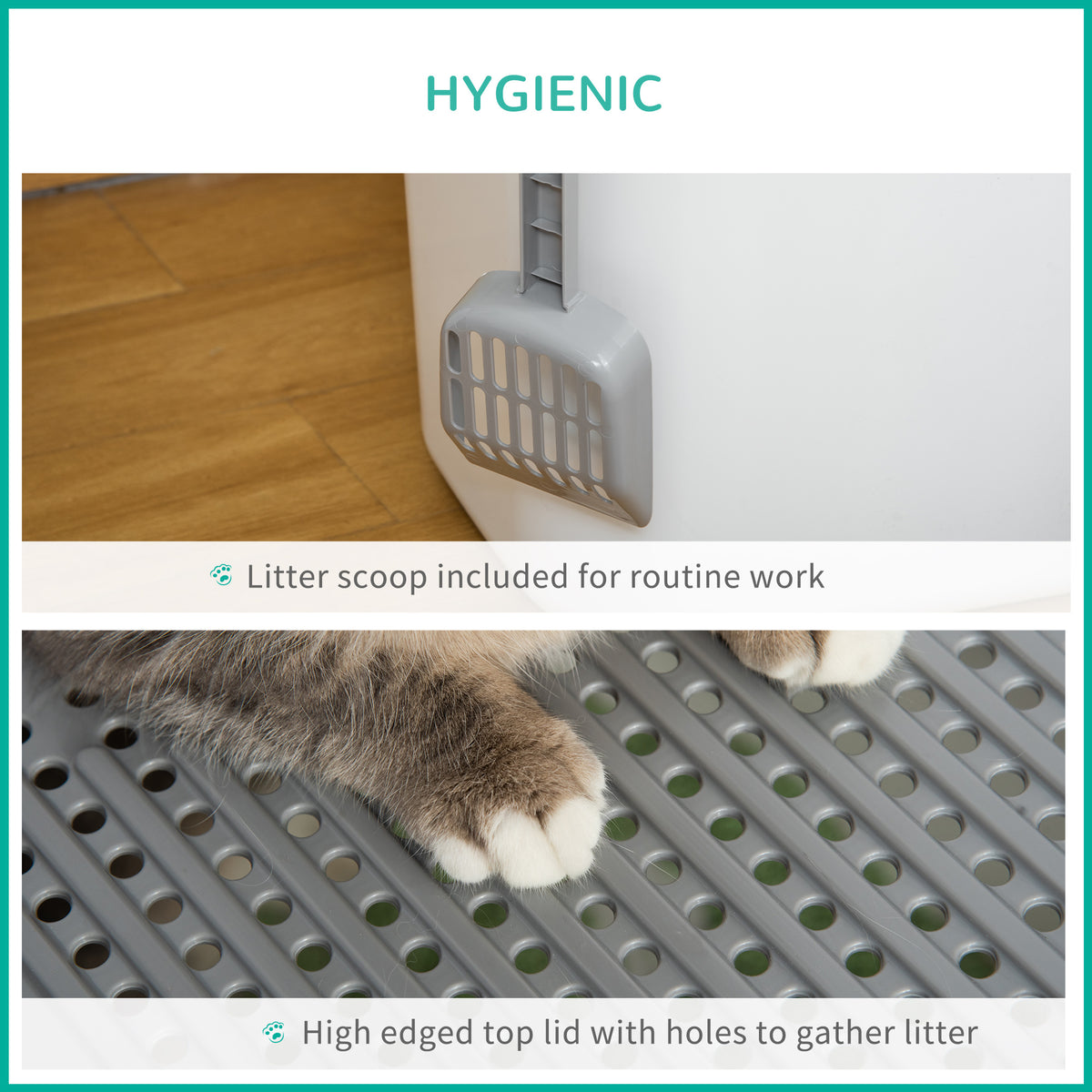 Bac à litière fermé pour chat