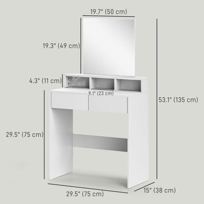 Coiffeuse avec miroir et rangement