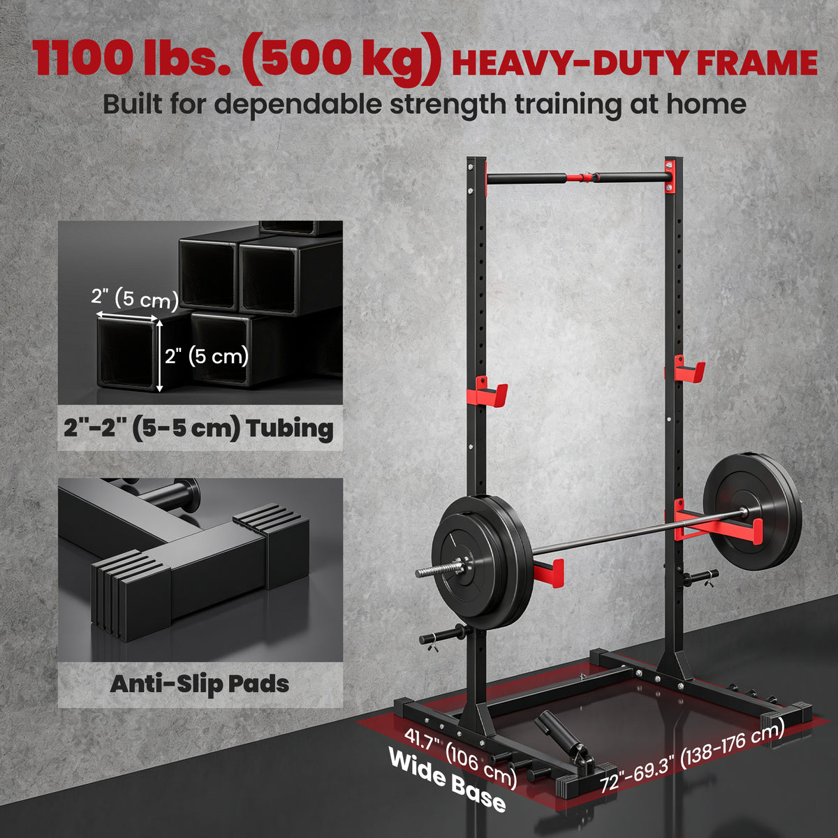 Cage de musculation robuste pour entraînement à domicile