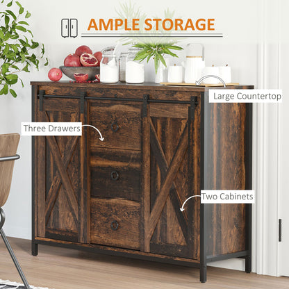 Buffet de cuisine industriel style rustique