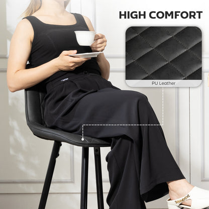 Chaises de comptoir PU cuir ensemble de 2