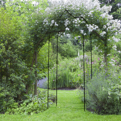Arche de jardin décorative 244 cm acier treillis