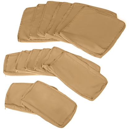 Housses de coussins patio ensemble 14 pièces polyester