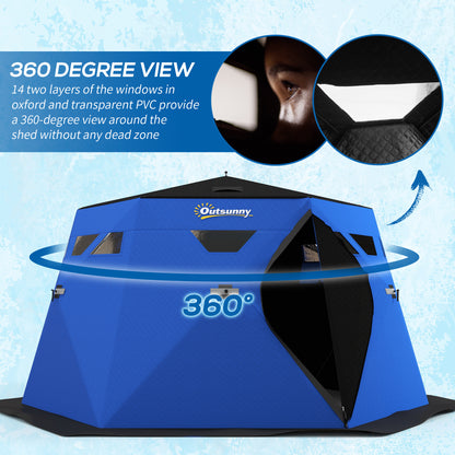 Abri de pêche sur glace pop-up isolé 4 personnes