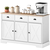 Buffet de style fermette avec portes de grange et tiroirs