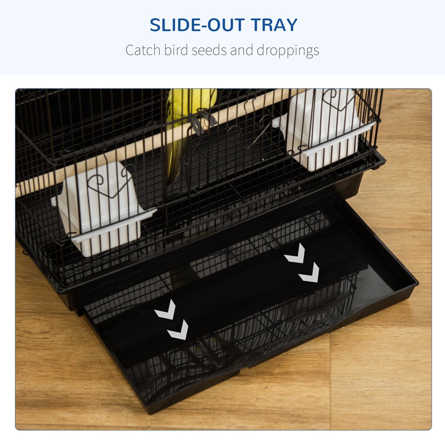 Cage à oiseaux spacieuse avec jouets et accessoires
