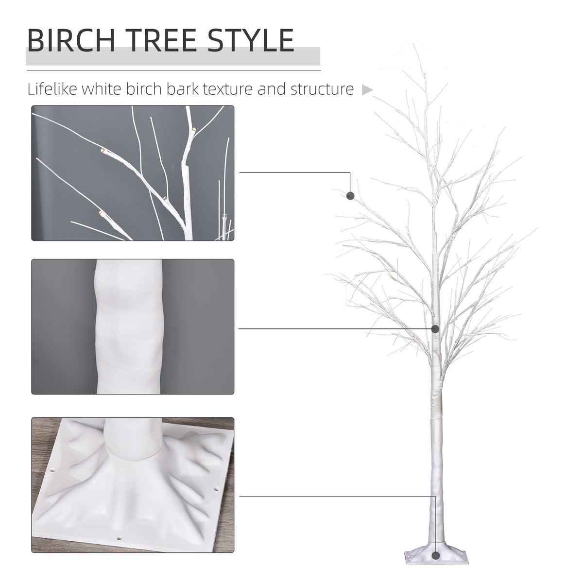 Sapin lumineux 150cm 58 DEL modes ajustables