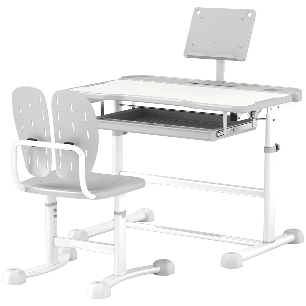Ensemble bureau et chaise réglables pour enfants — Lot de 2