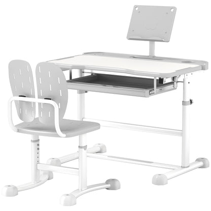 Ensemble bureau et chaise réglables pour enfants — Lot de 2