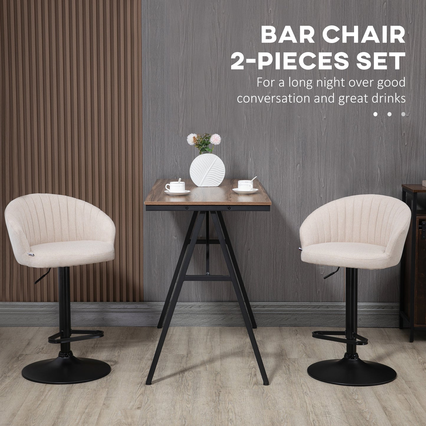 Tabourets de bar pivotants ajustables ensemble de 2