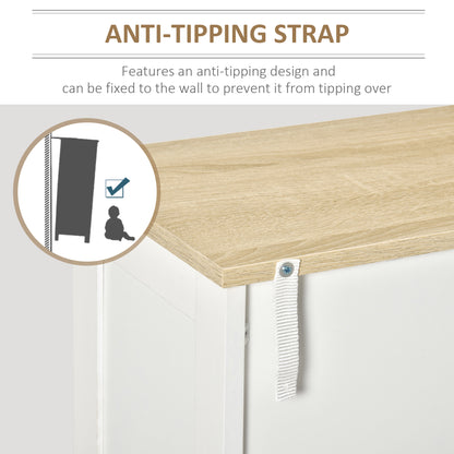 Armoire de rangement avec portes et tablettes réglables