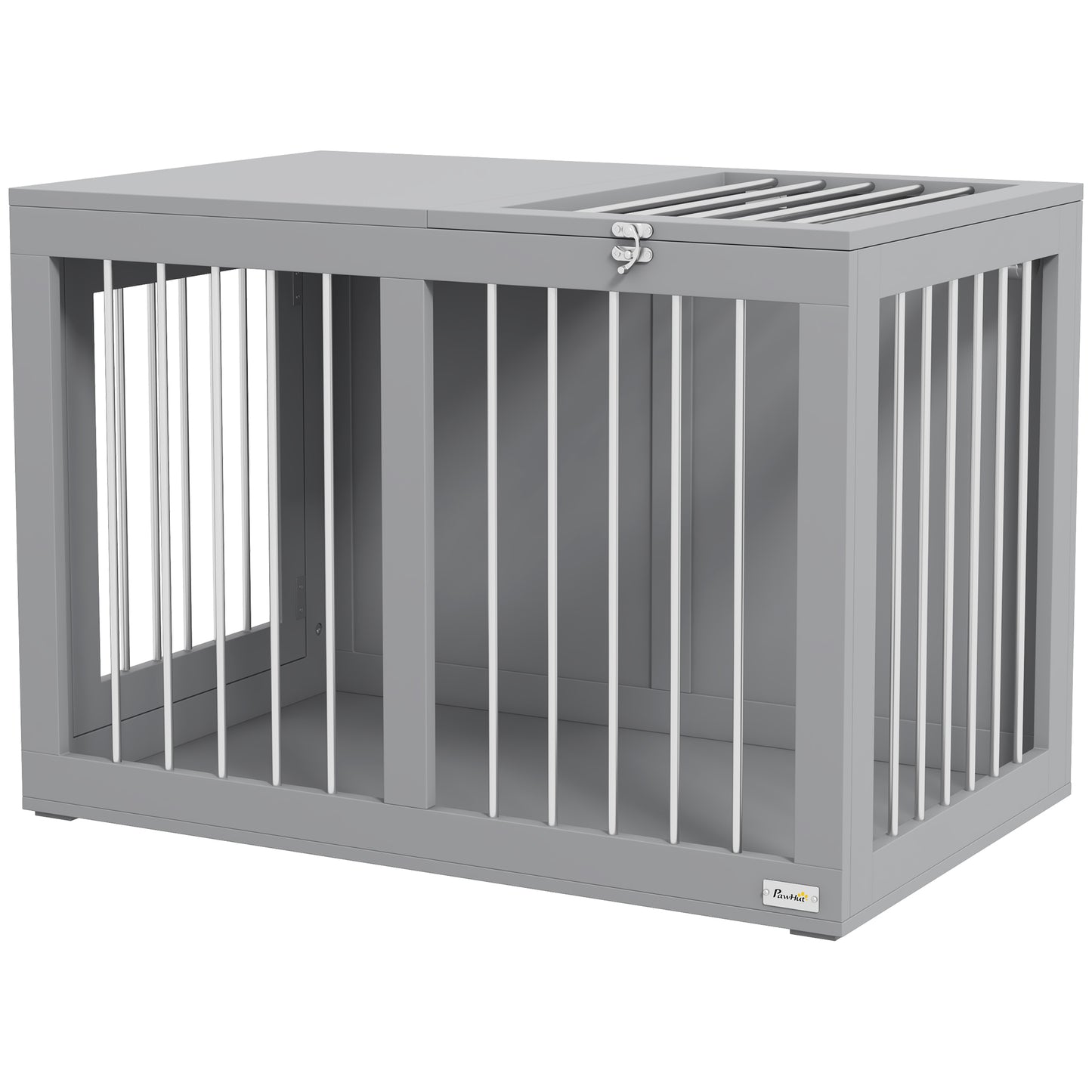 Cage meuble pour chien moyenne taille double porte 80 cm