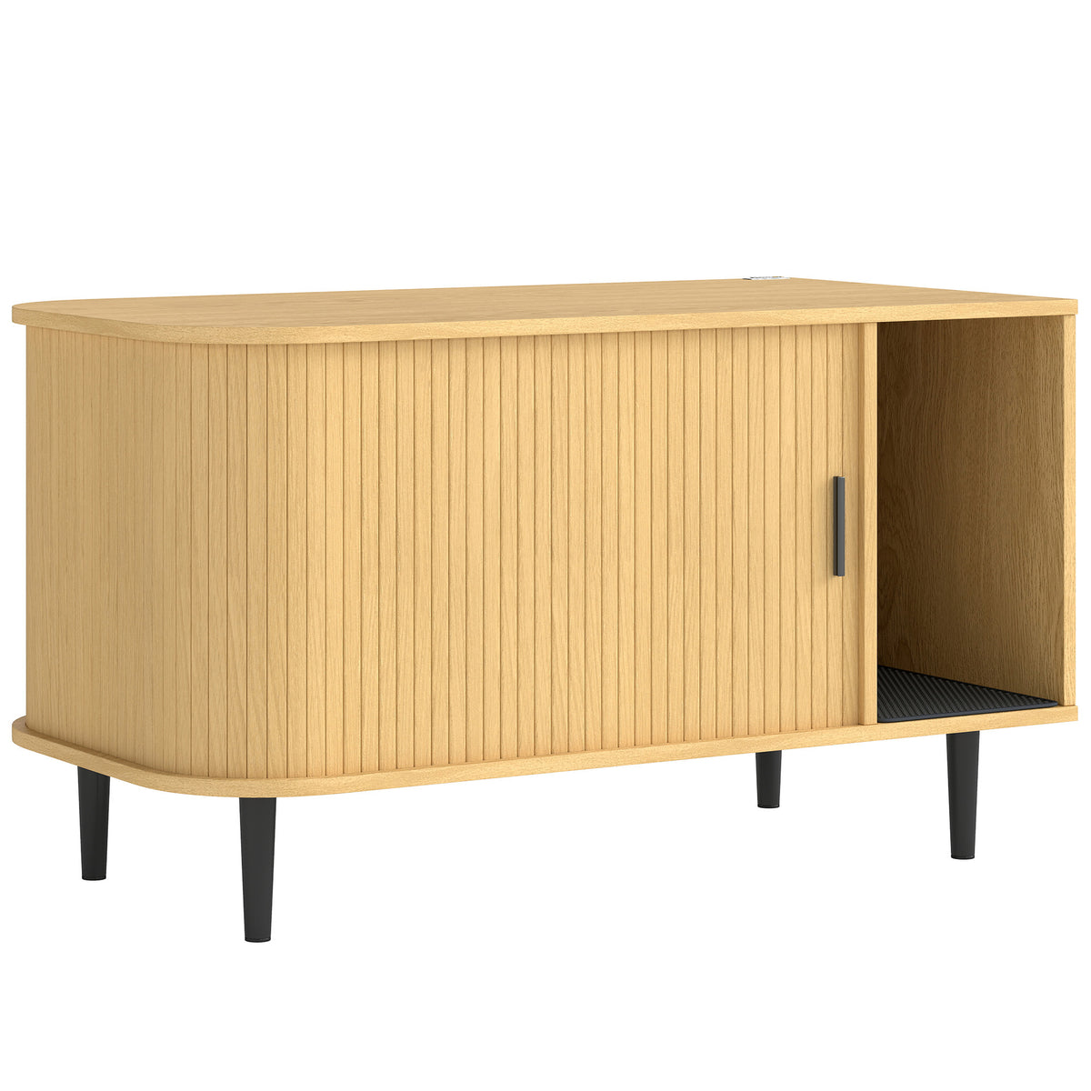 Meuble pour litière de chat coulissant moderne