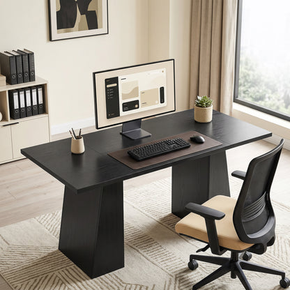 Bureau d'ordinateur à base trapézoïdale 160 cm