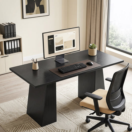 Bureau d'ordinateur à base trapézoïdale 160 cm