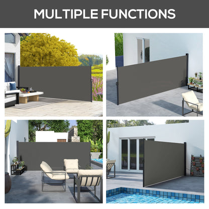 Auvent rétractable latéral 4m x 1,8m pour terrasse