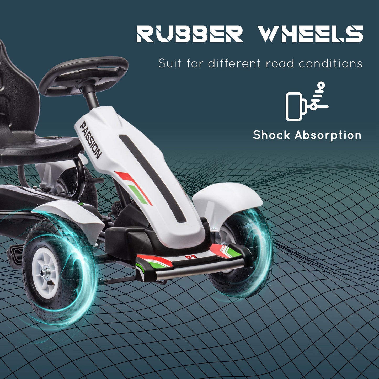 Kart à pédales pour enfants avec freins
