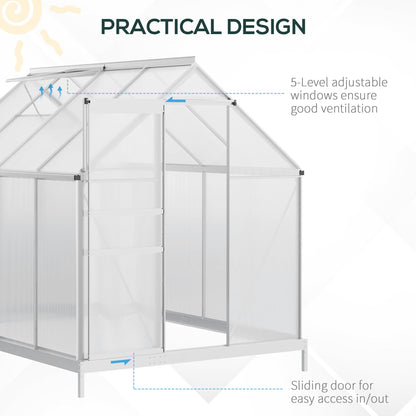 Serre de jardin polycarbonate 183 x 183 x 198 cm