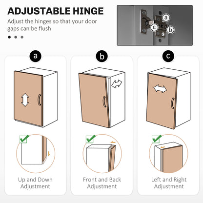 Armoire-buffet cuisine avec espace micro-ondes et portes vitrées