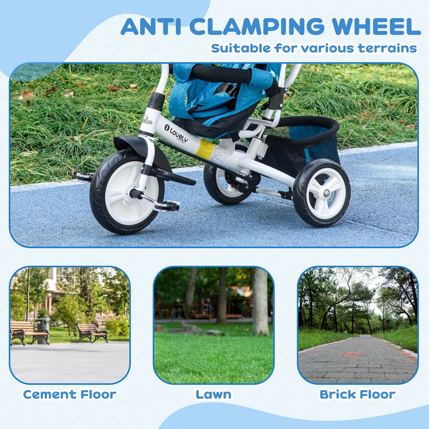 Tricycle évolutif 6 en 1 pour tout-petits 1-5 ans