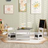 Ensemble table et chaises enfants réversible 3 pièces