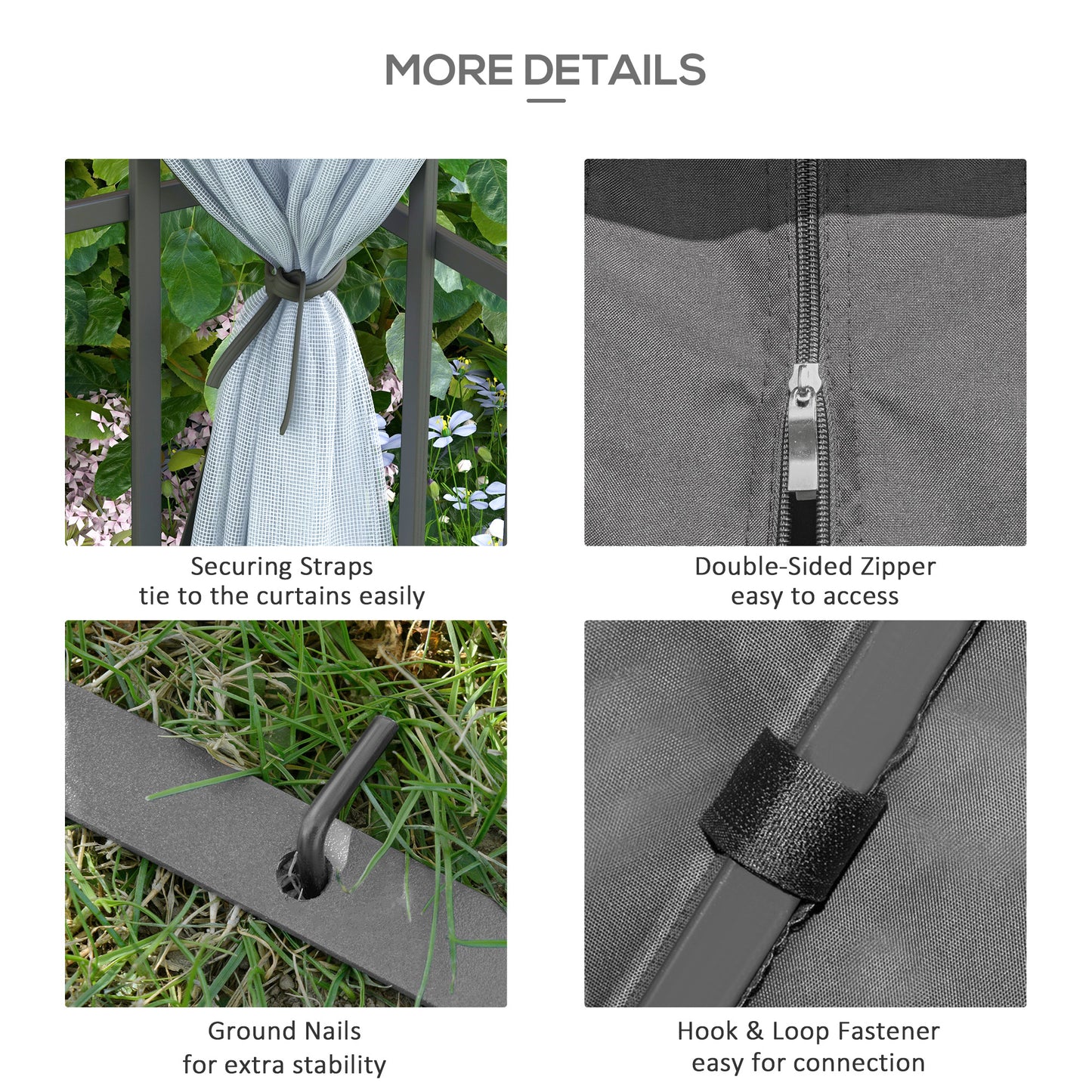 Gazébo de jardin 10x10 pieds avec moustiquaire