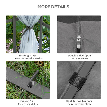 Gazébo de jardin 10x10 pieds avec moustiquaire