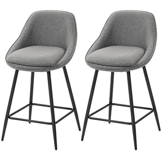 Tabourets de bar pivotants rembourrés avec dossiers