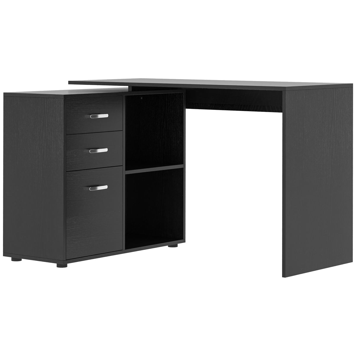 Bureau d'ordinateur en L convertible