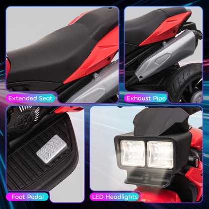 Moto électrique pour enfants 6V avec pédales musique phares