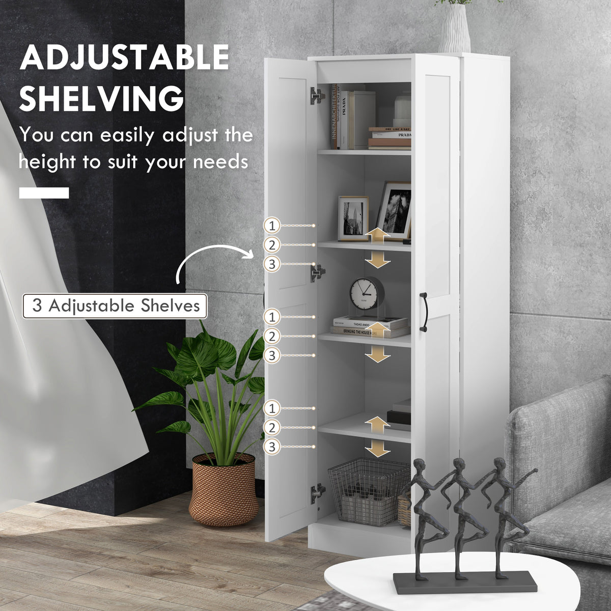Armoire de cuisine de rangement haute en panneau de particules