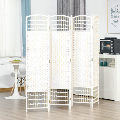 Paravent 6 panneaux pliable en fibre tissée