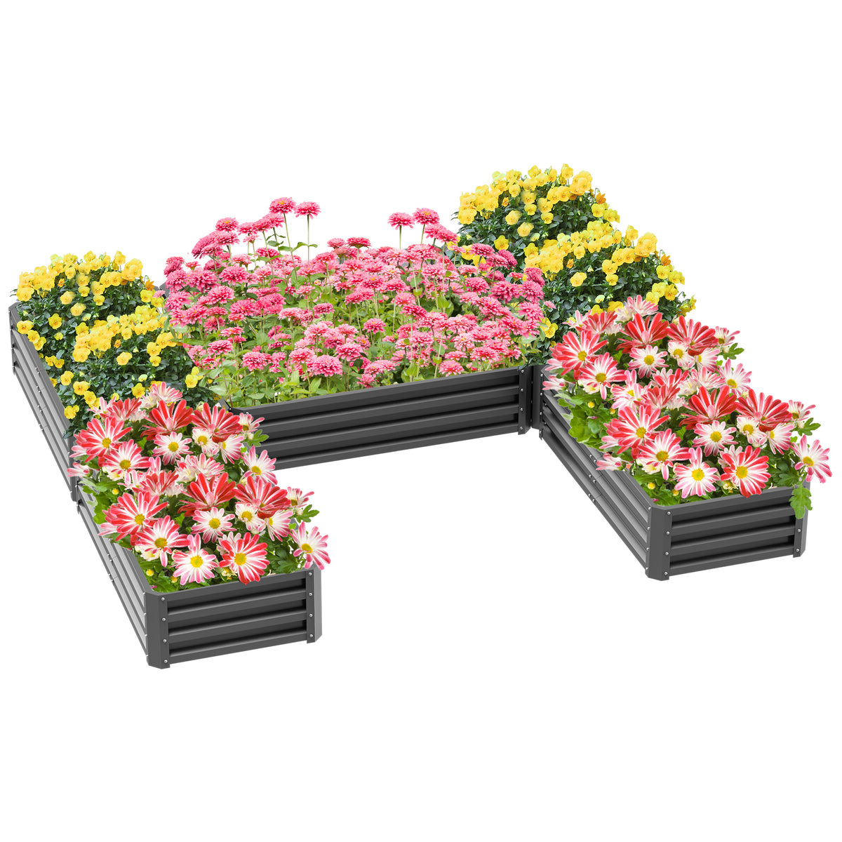 Jardinières surélevées en acier ensemble de 5