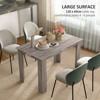 Table à manger 119 cm bois ingénierie 4-6 personnes