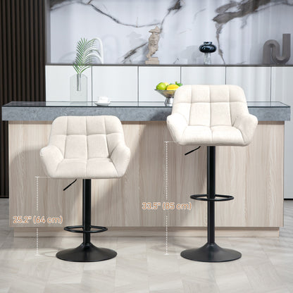 Tabourets de bar pivotants réglables avec appuie-bras et repose-pieds