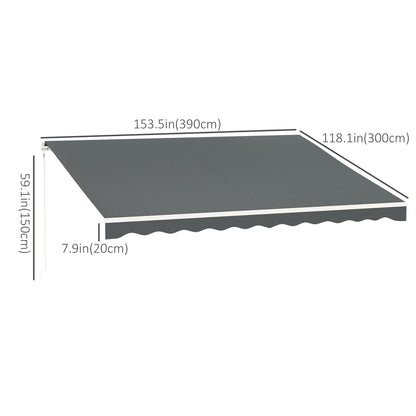 Store motorisé rétractable 396 x 305 cm cadre aluminium