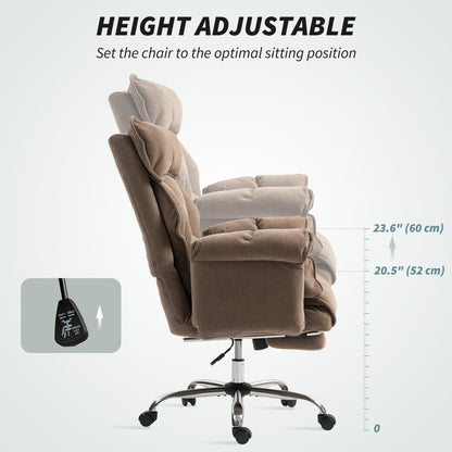 Chaise de bureau inclinable avec repose-pieds et appui-tête