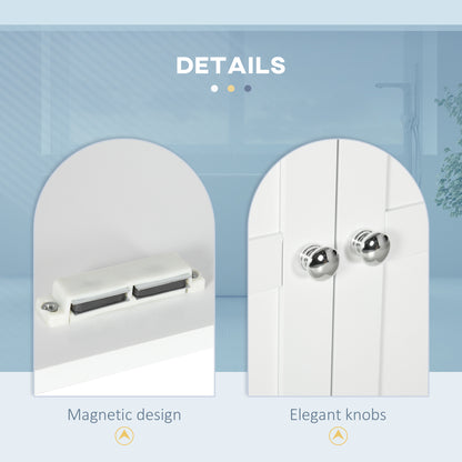 Armoire murale salle de bain portes doubles étagères ajustables
