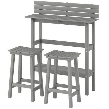 Ensemble bar patio 3 pièces hauteur comptoir table 109 cm