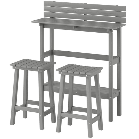 Ensemble bar patio 3 pièces hauteur comptoir table 109 cm