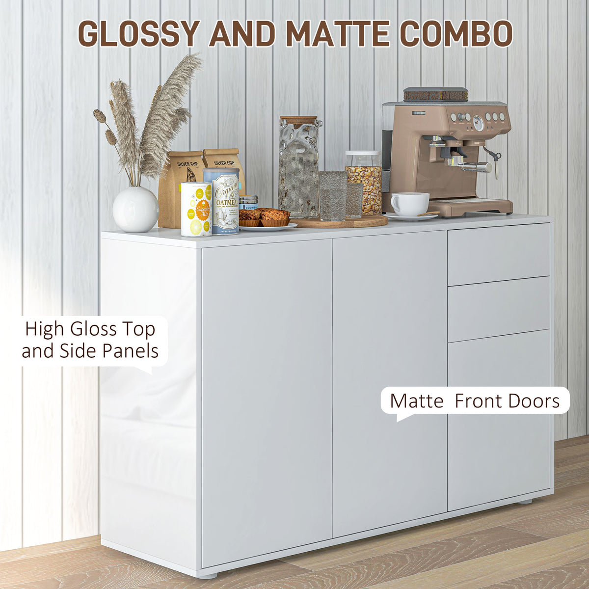 Buffet de cuisine moderne avec rangement